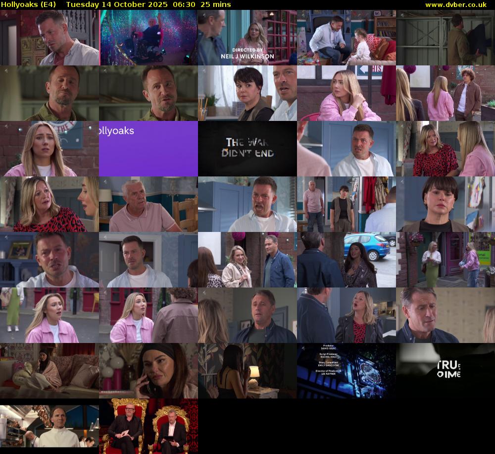 Hollyoaks (E4) Tuesday 14 October 2025 06:30 - 06:55