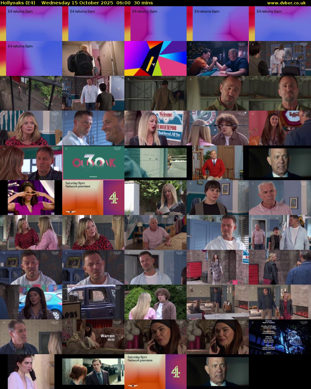 Hollyoaks (E4) Wednesday 15 October 2025 06:00 - 06:30