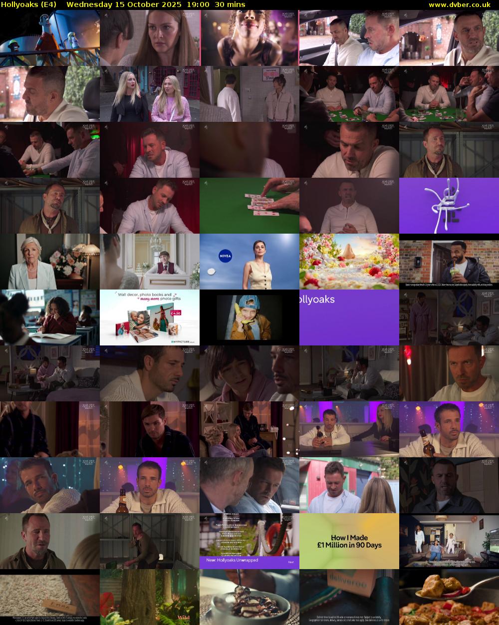 Hollyoaks (E4) Wednesday 15 October 2025 19:00 - 19:30
