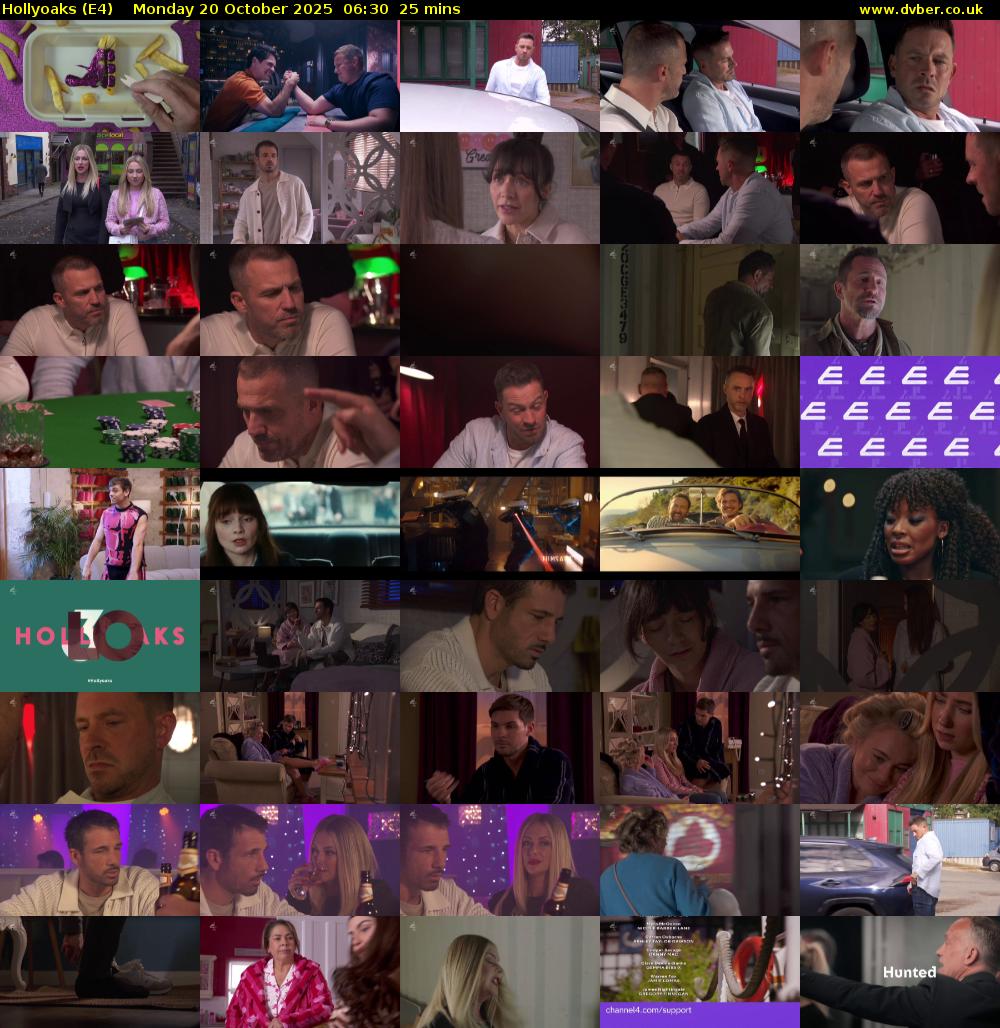 Hollyoaks (E4) Monday 20 October 2025 06:30 - 06:55