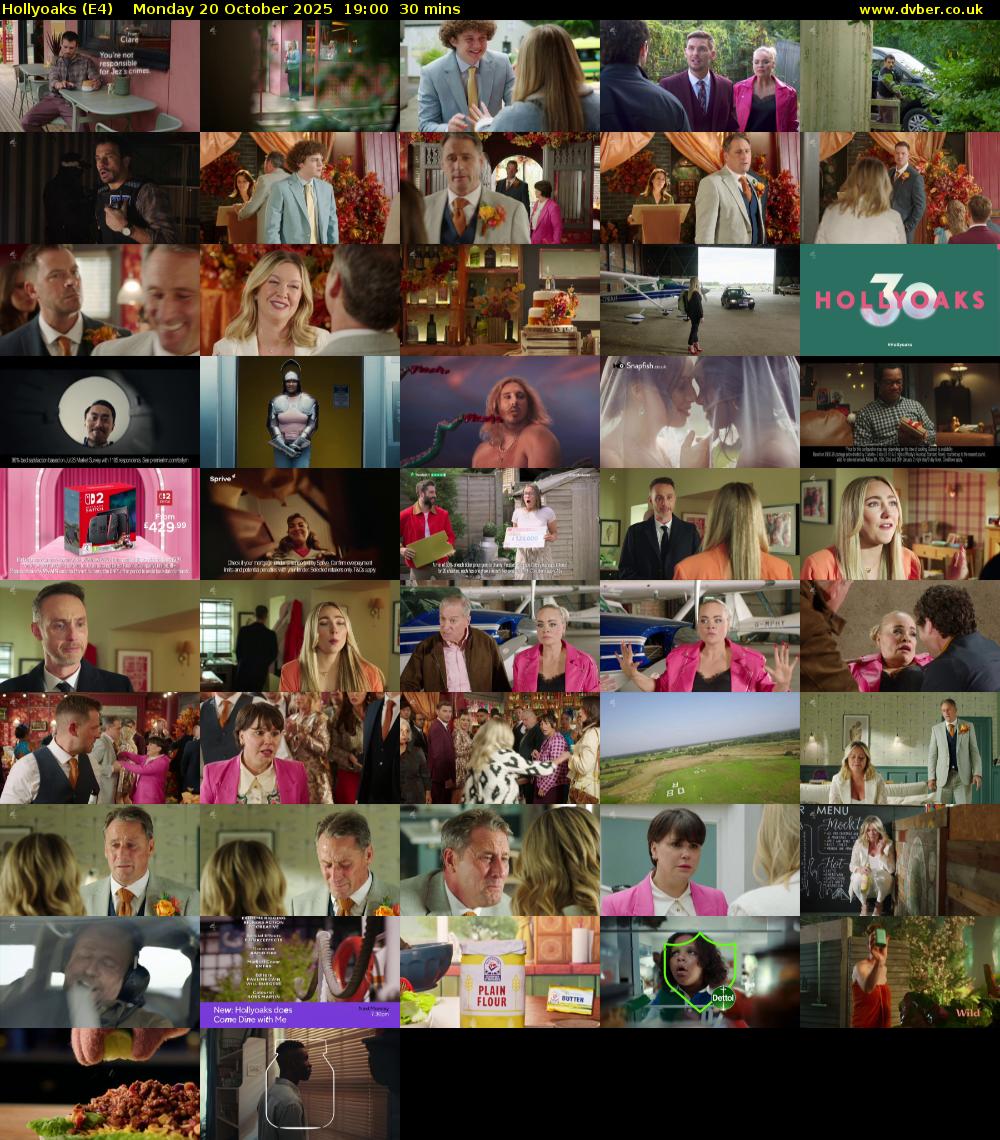 Hollyoaks (E4) Monday 20 October 2025 19:00 - 19:30