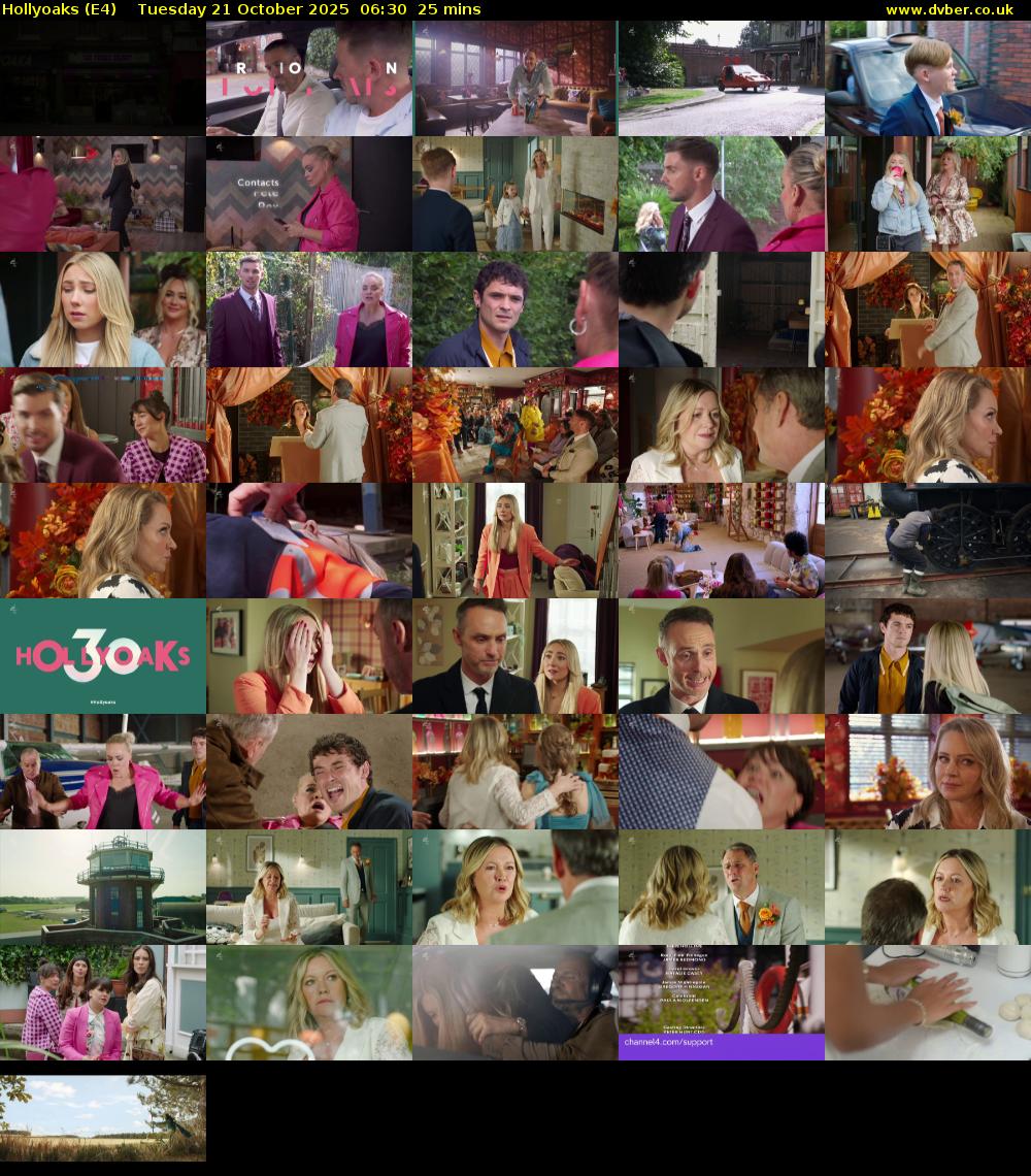 Hollyoaks (E4) Tuesday 21 October 2025 06:30 - 06:55