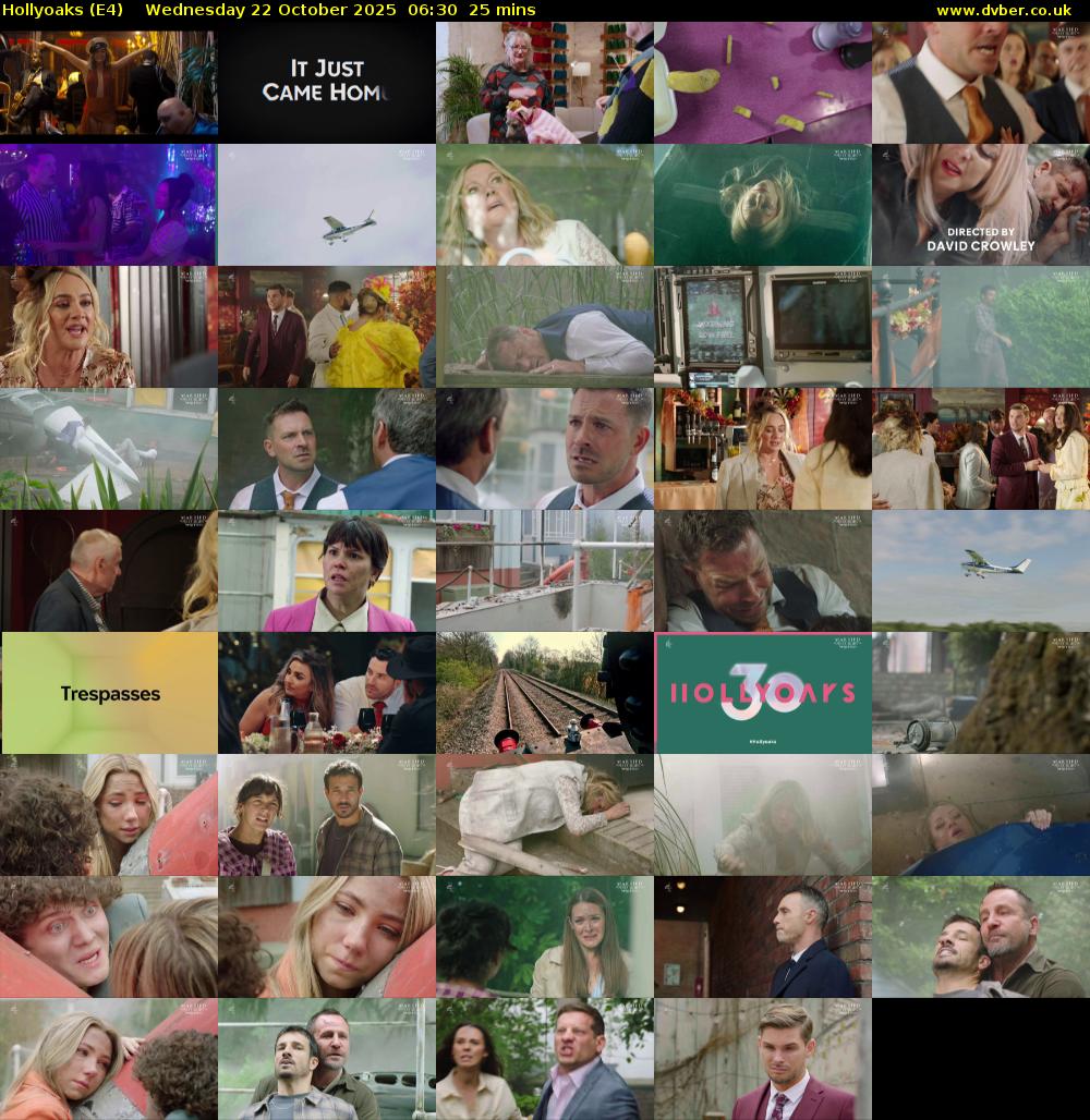 Hollyoaks (E4) Wednesday 22 October 2025 06:30 - 06:55