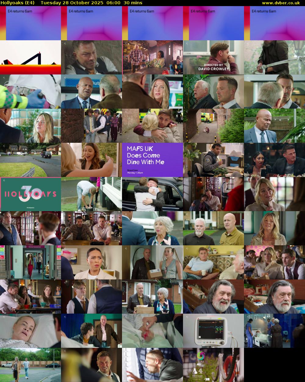 Hollyoaks (E4) Tuesday 28 October 2025 06:00 - 06:30