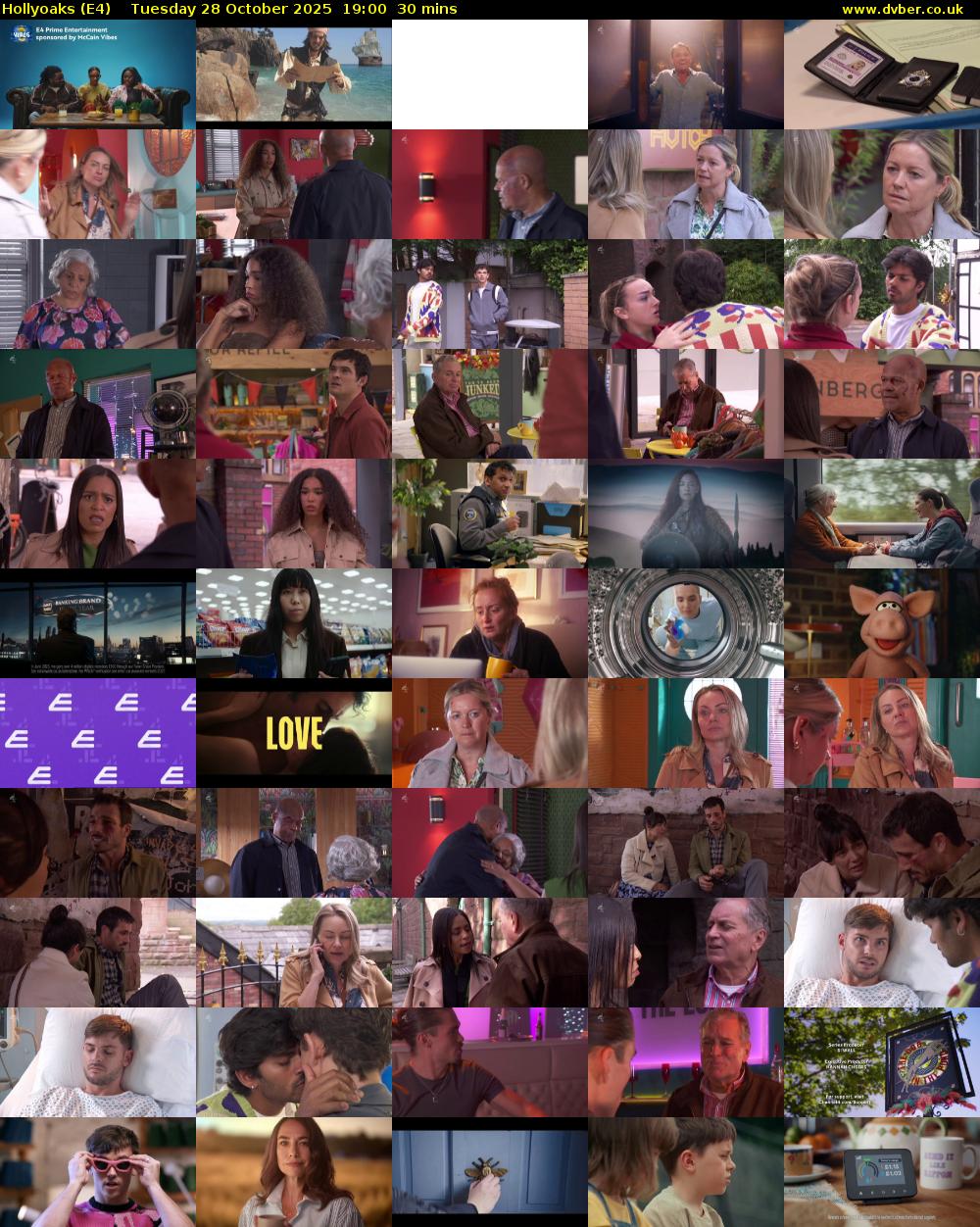 Hollyoaks (E4) Tuesday 28 October 2025 19:00 - 19:30