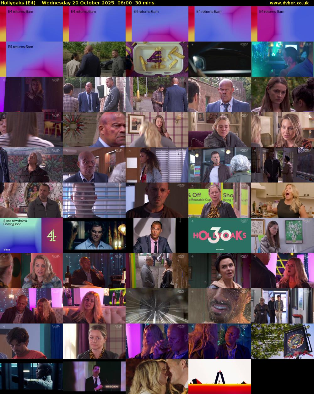 Hollyoaks (E4) Wednesday 29 October 2025 06:00 - 06:30