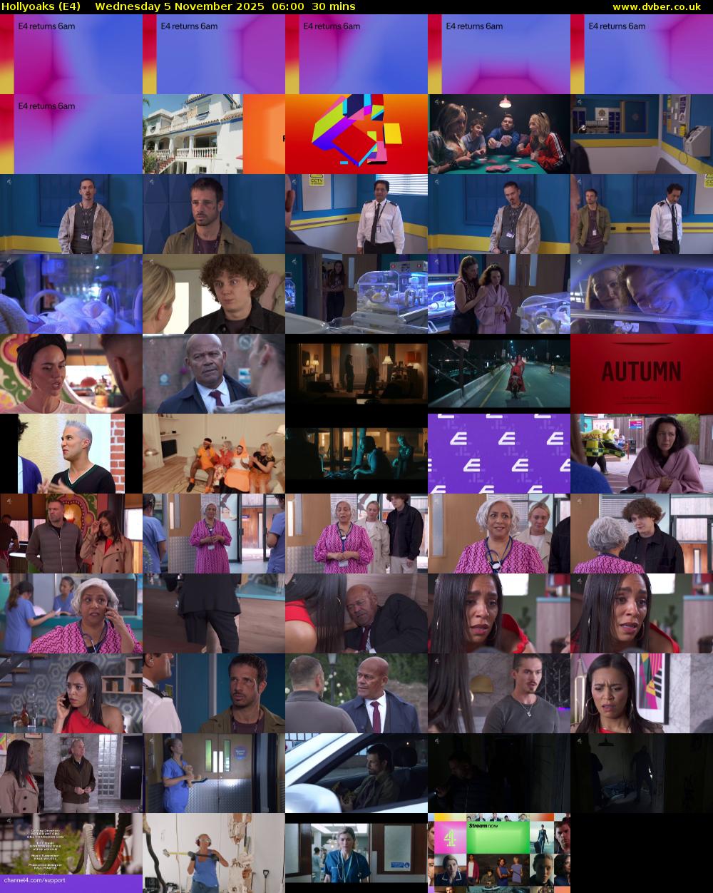 Hollyoaks (E4) Wednesday 5 November 2025 06:00 - 06:30