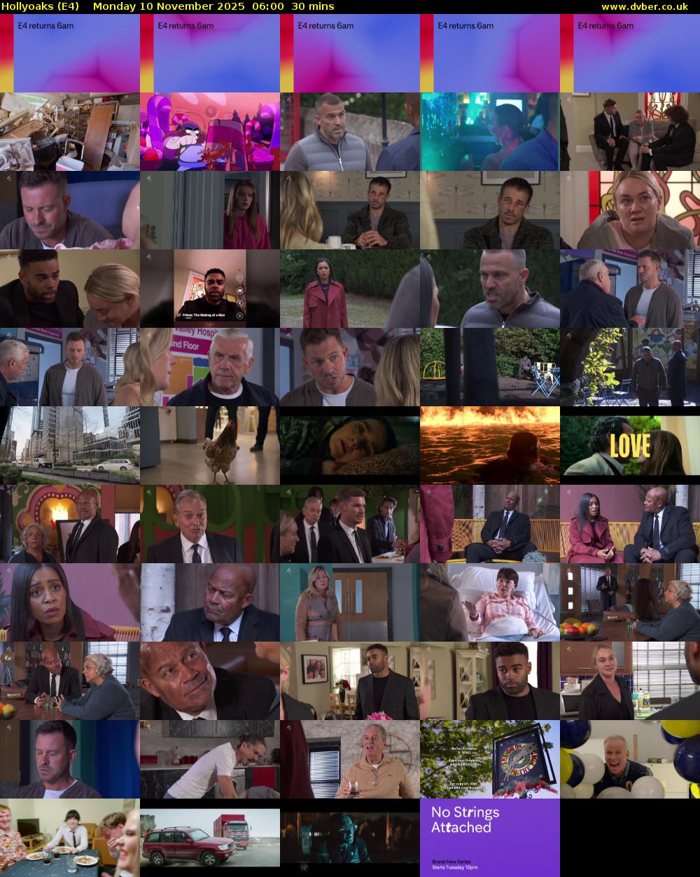 Hollyoaks (E4) Monday 10 November 2025 06:00 - 06:30