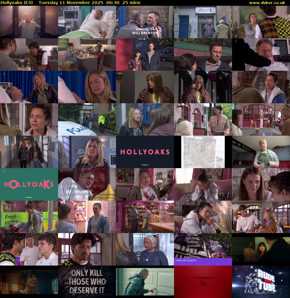 Hollyoaks (E4) Tuesday 11 November 2025 06:30 - 06:55
