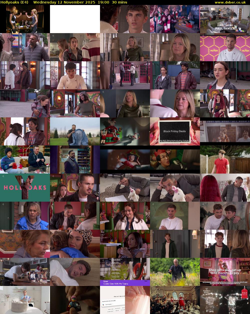 Hollyoaks (E4) Wednesday 12 November 2025 19:00 - 19:30