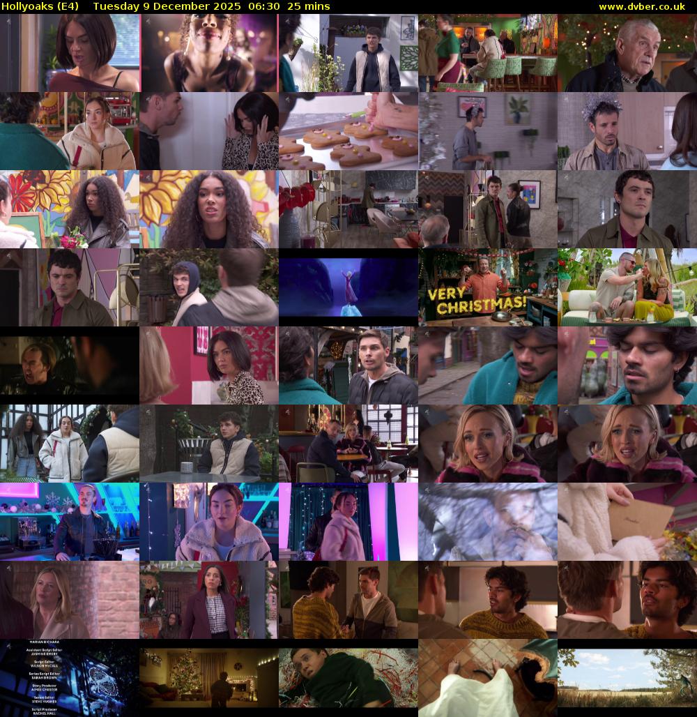 Hollyoaks (E4) Tuesday 9 December 2025 06:30 - 06:55