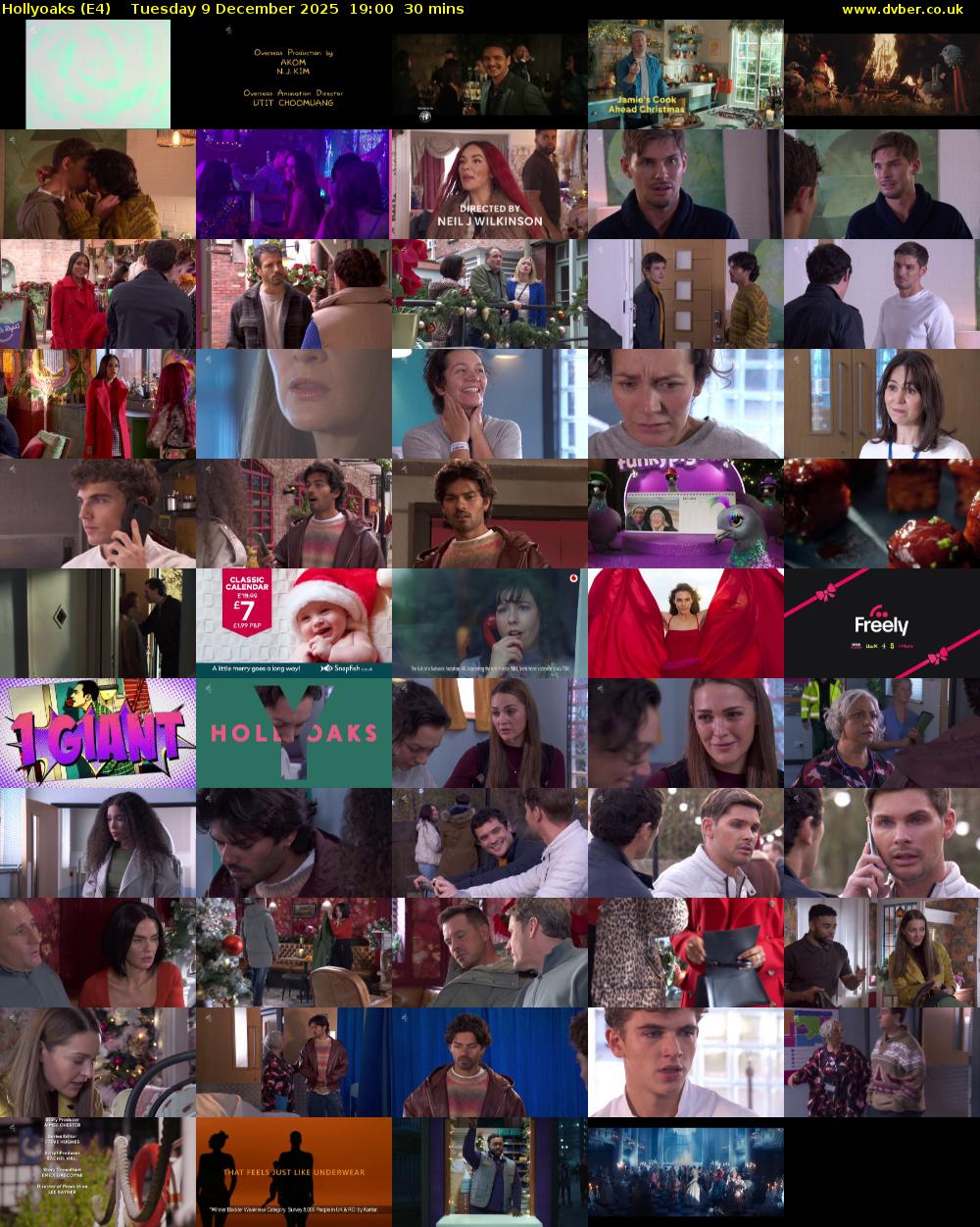 Hollyoaks (E4) Tuesday 9 December 2025 19:00 - 19:30