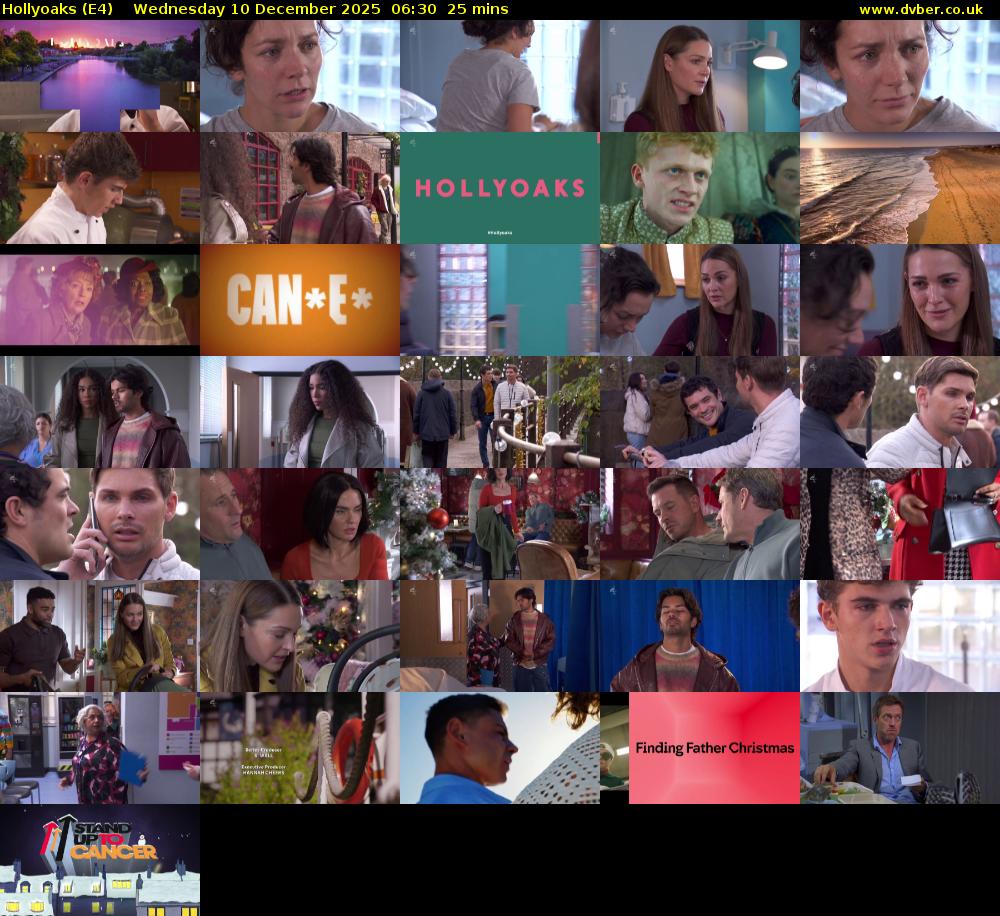 Hollyoaks (E4) Wednesday 10 December 2025 06:30 - 06:55