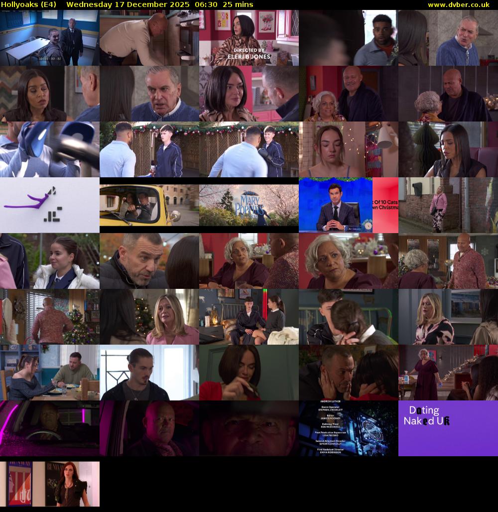 Hollyoaks (E4) Wednesday 17 December 2025 06:30 - 06:55