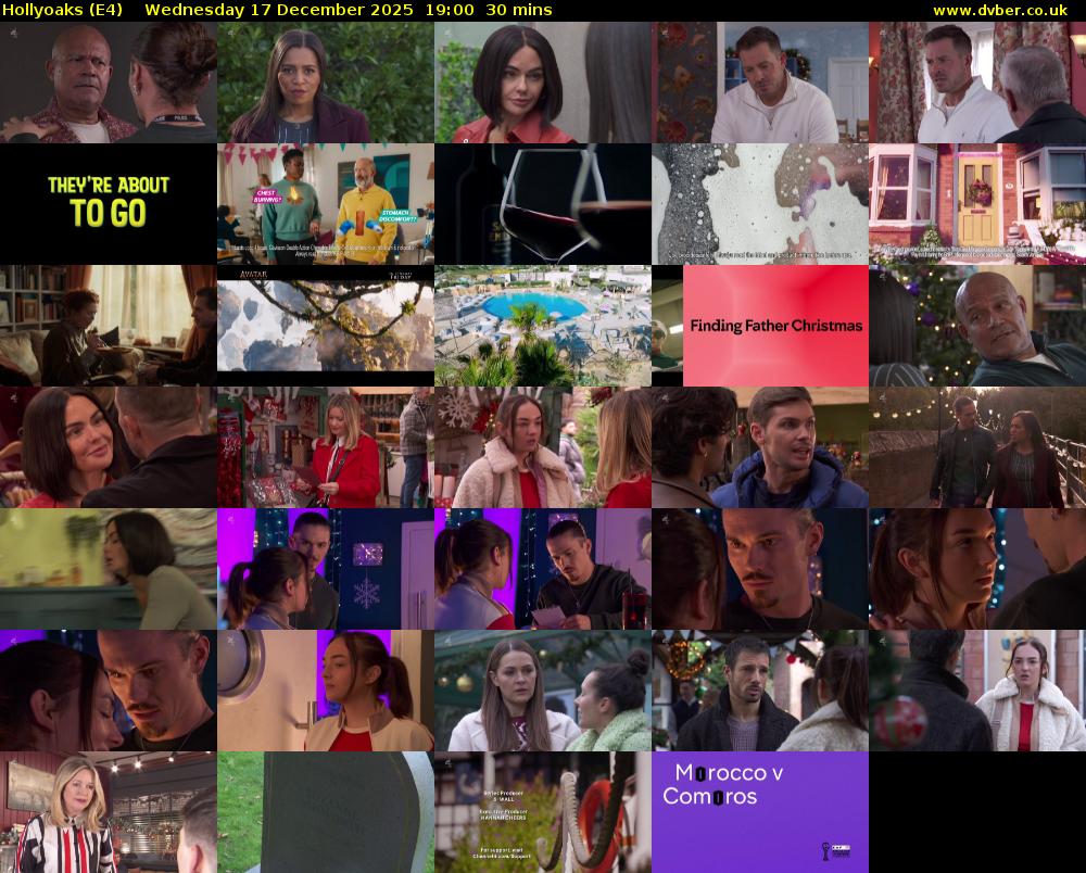 Hollyoaks (E4) Wednesday 17 December 2025 19:00 - 19:30