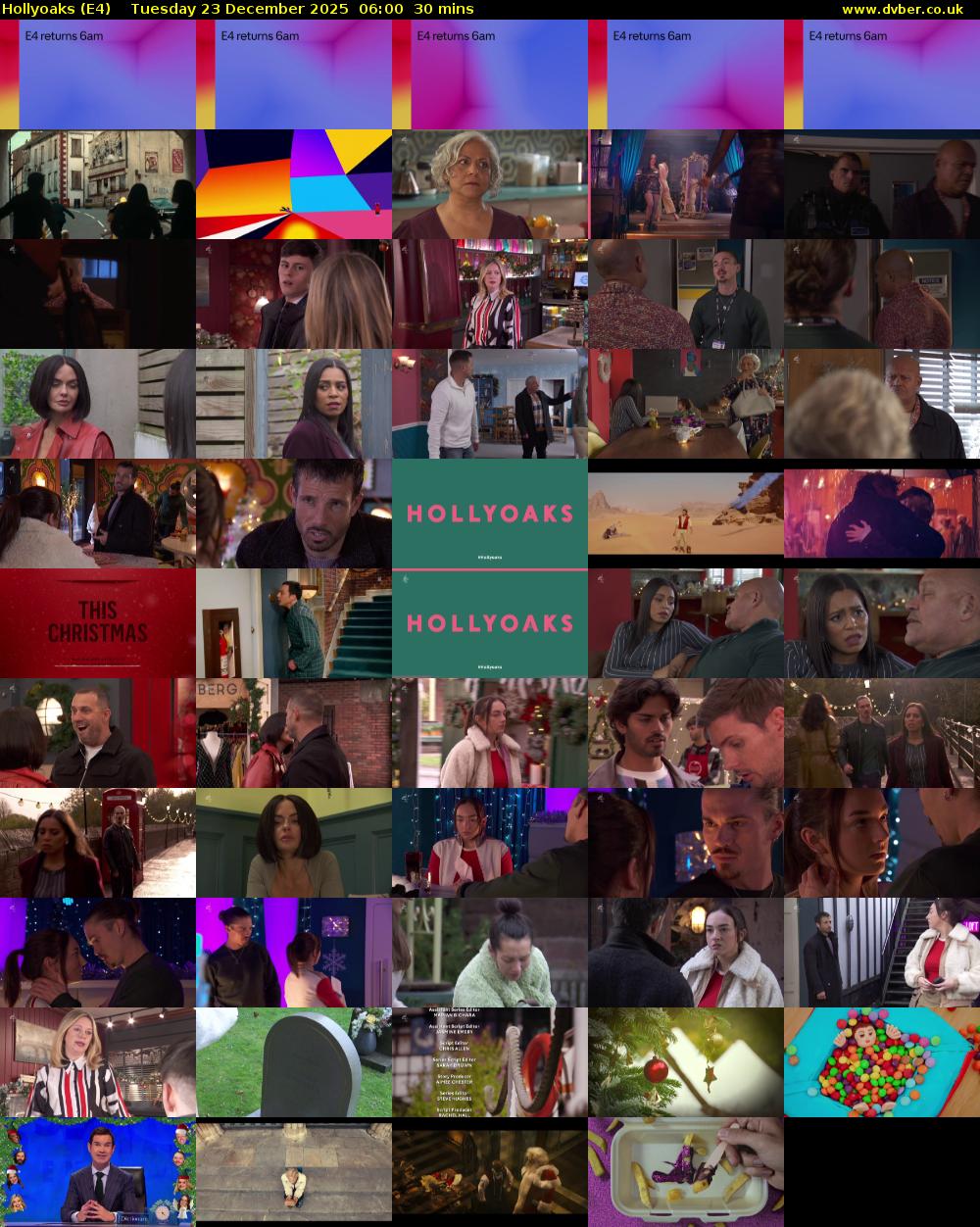 Hollyoaks (E4) Tuesday 23 December 2025 06:00 - 06:30