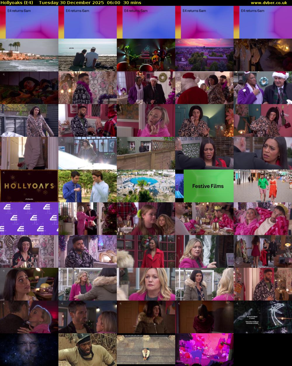Hollyoaks (E4) Tuesday 30 December 2025 06:00 - 06:30