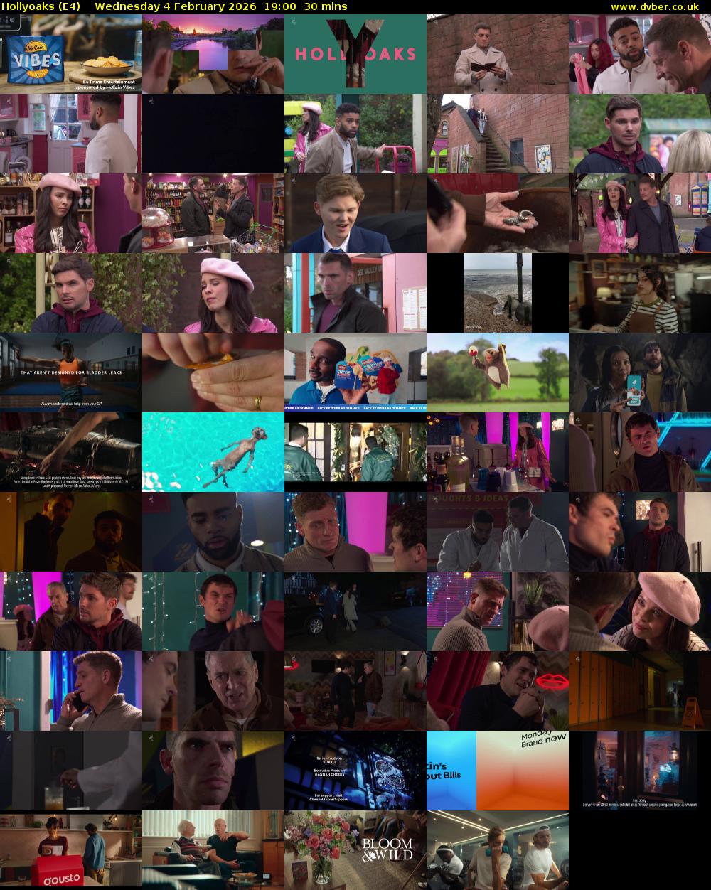 Hollyoaks (E4) Wednesday 4 February 2026 19:00 - 19:30