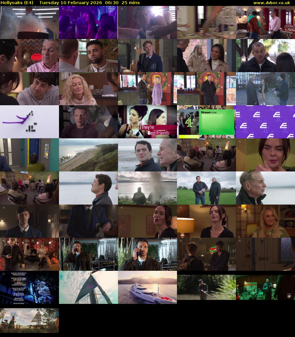 Hollyoaks (E4) Tuesday 10 February 2026 06:30 - 06:55