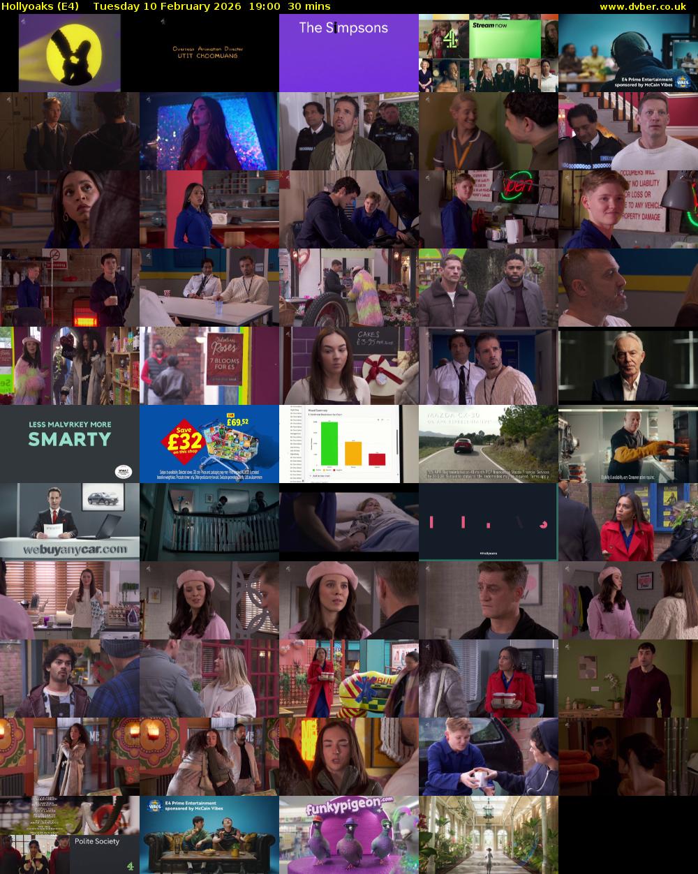 Hollyoaks (E4) Tuesday 10 February 2026 19:00 - 19:30