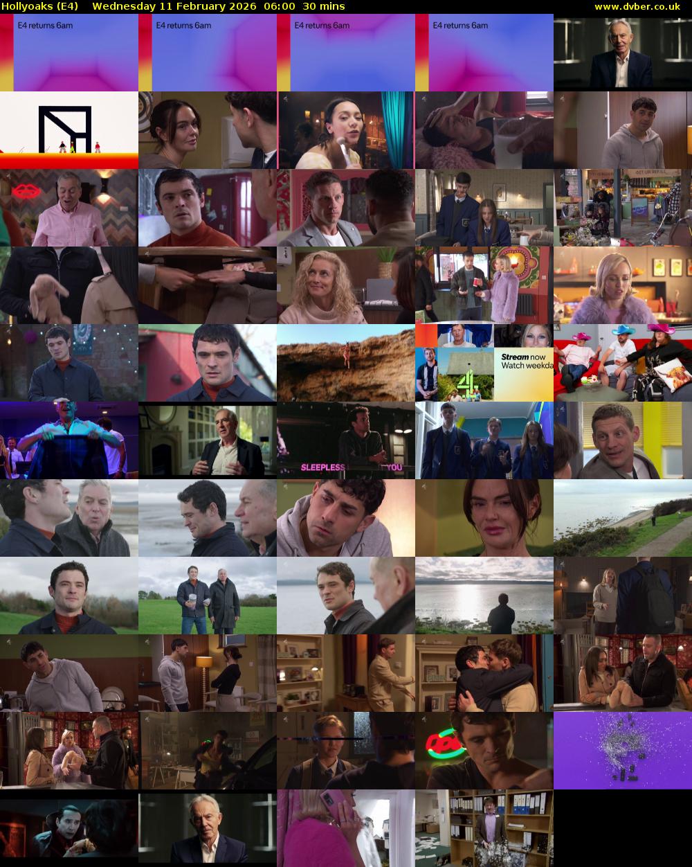 Hollyoaks (E4) Wednesday 11 February 2026 06:00 - 06:30