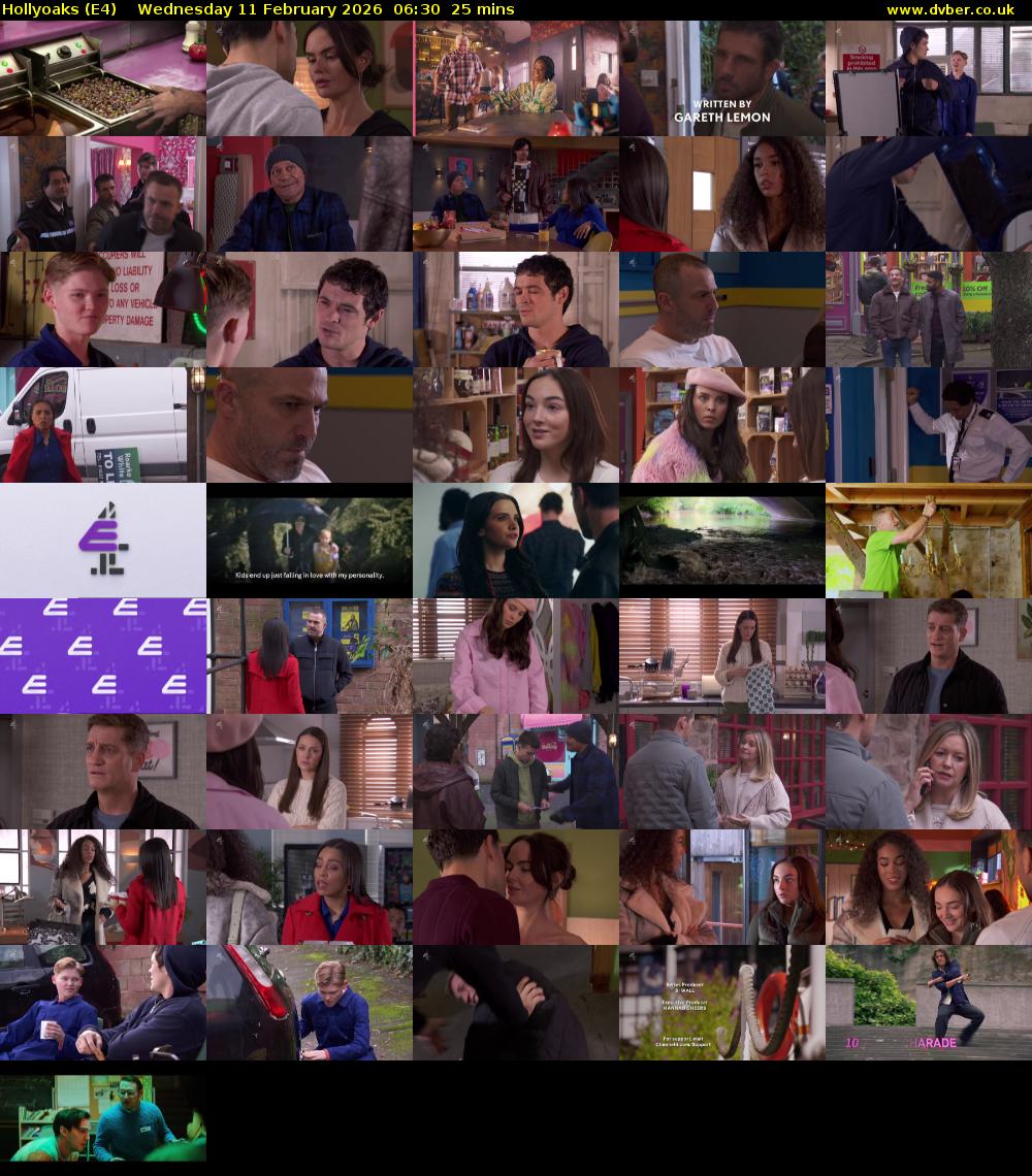 Hollyoaks (E4) Wednesday 11 February 2026 06:30 - 06:55