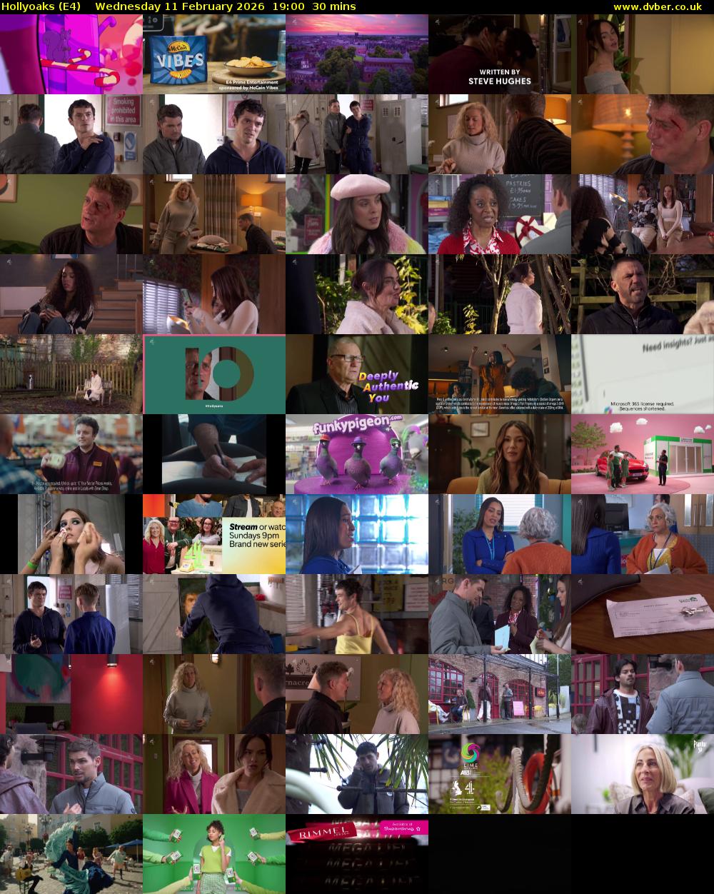 Hollyoaks (E4) Wednesday 11 February 2026 19:00 - 19:30