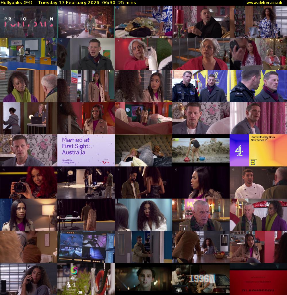 Hollyoaks (E4) Tuesday 17 February 2026 06:30 - 06:55