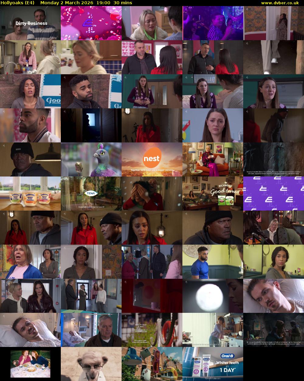 Hollyoaks (E4) Monday 2 March 2026 19:00 - 19:30