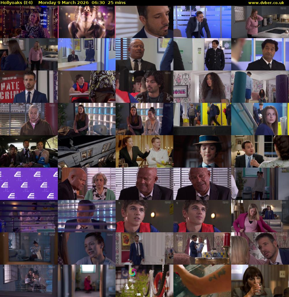 Hollyoaks (E4) Monday 9 March 2026 06:30 - 06:55