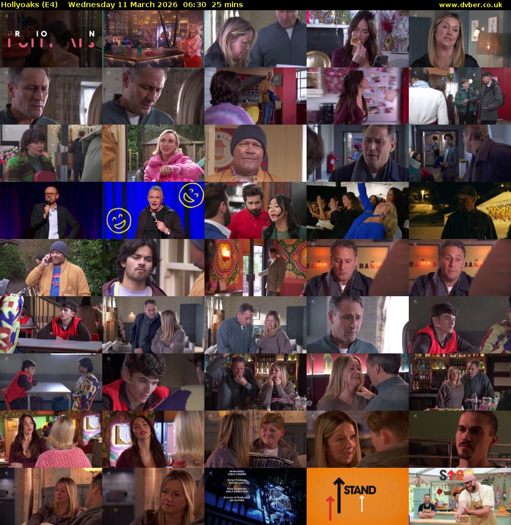 Hollyoaks (E4) Wednesday 11 March 2026 06:30 - 06:55