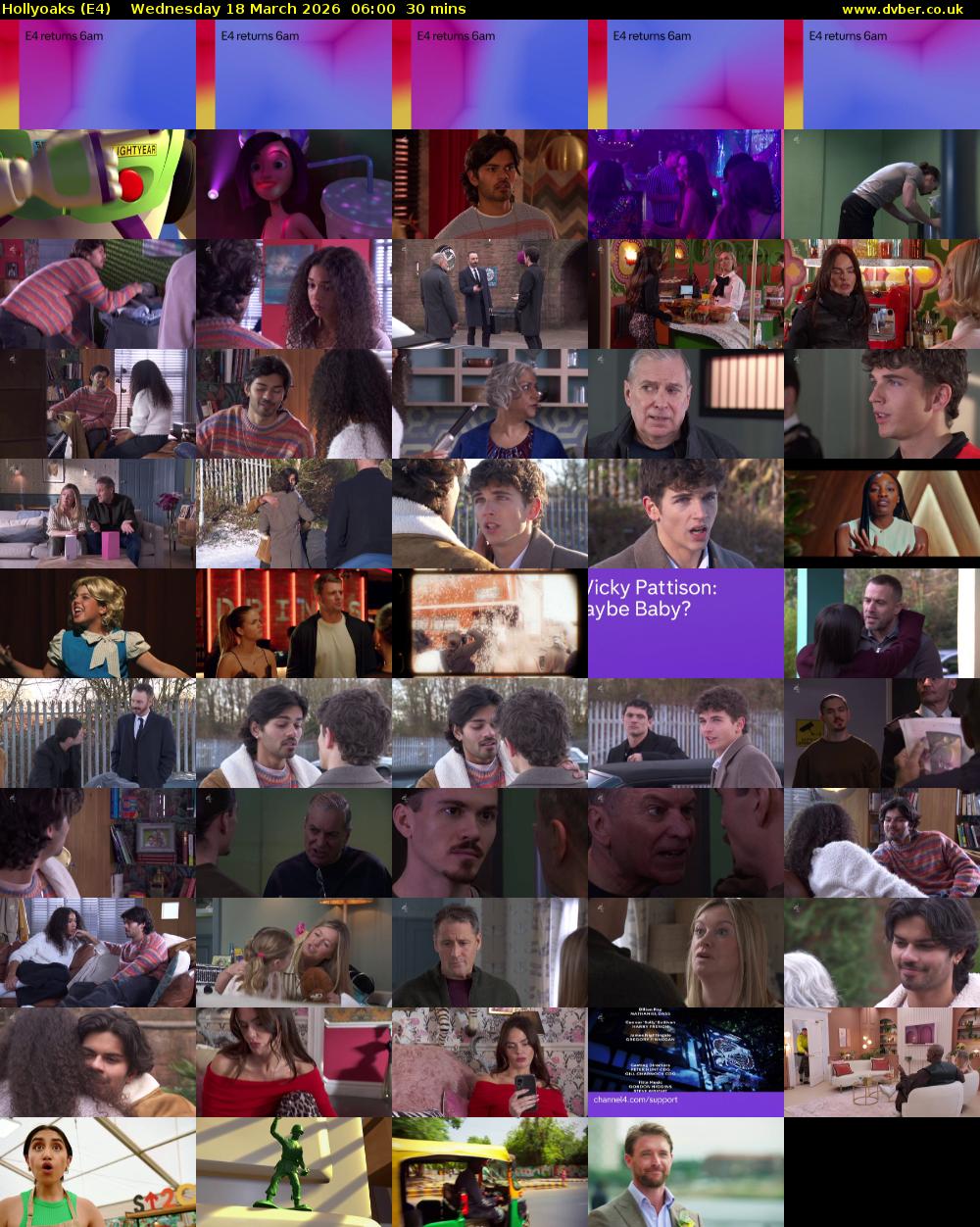Hollyoaks (E4) Wednesday 18 March 2026 06:00 - 06:30
