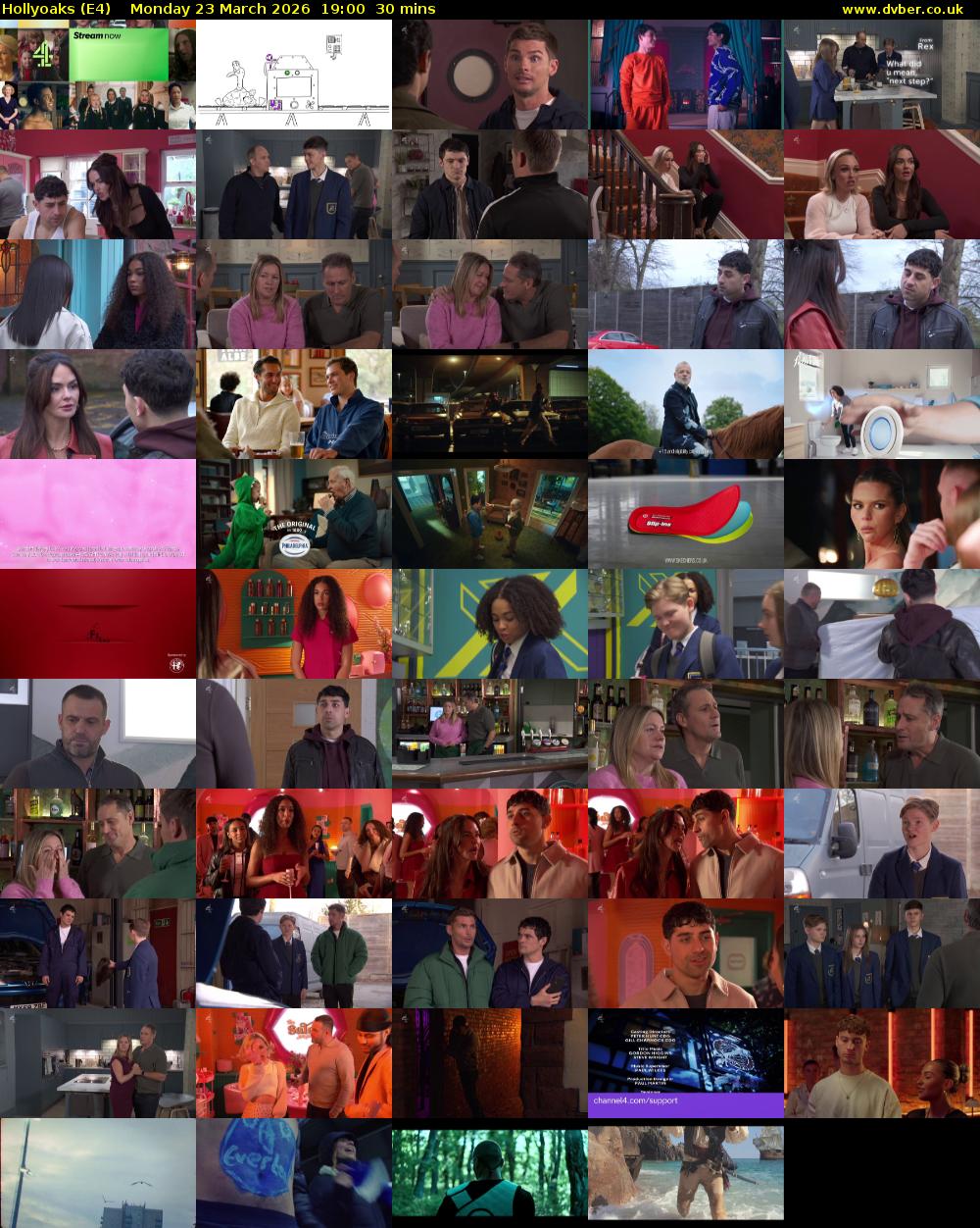 Hollyoaks (E4) Monday 23 March 2026 19:00 - 19:30