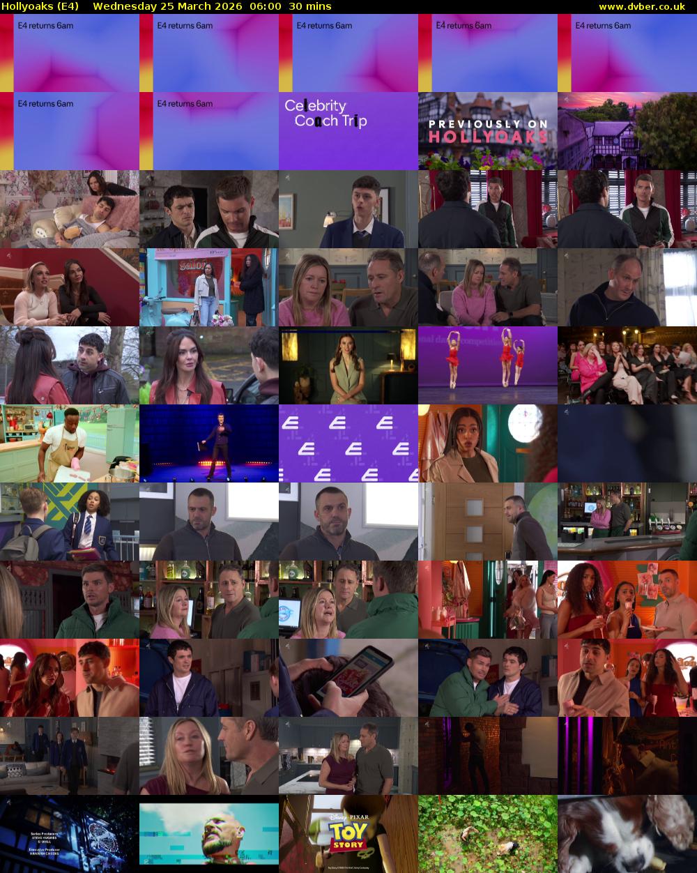 Hollyoaks (E4) Wednesday 25 March 2026 06:00 - 06:30