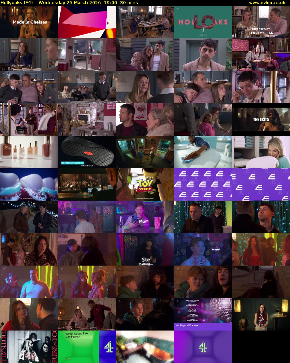 Hollyoaks (E4) Wednesday 25 March 2026 19:00 - 19:30