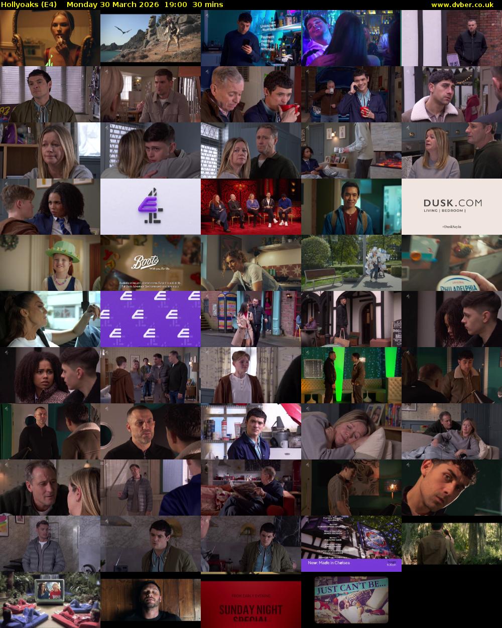 Hollyoaks (E4) Monday 30 March 2026 19:00 - 19:30