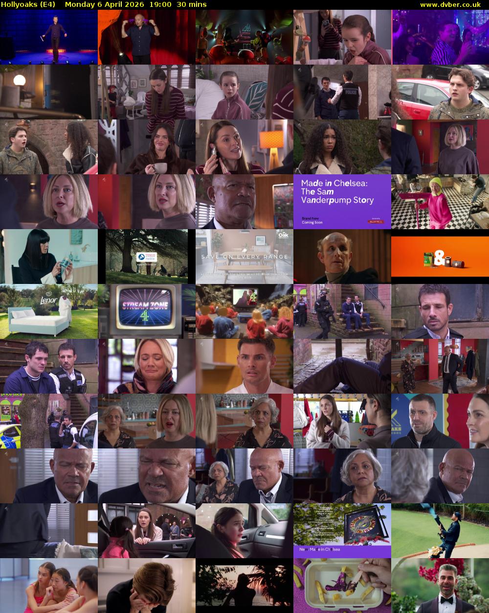 Hollyoaks (E4) Monday 6 April 2026 19:00 - 19:30