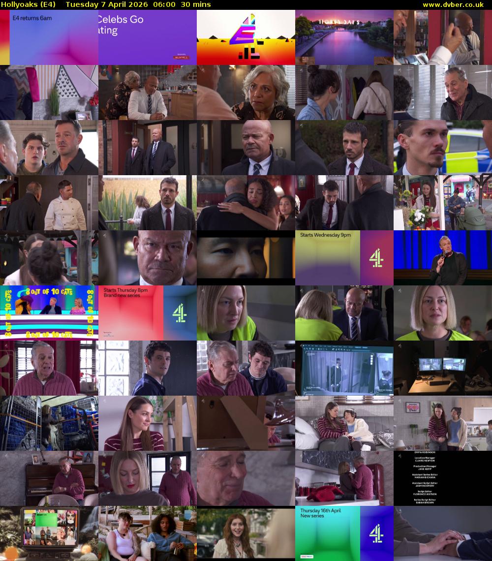 Hollyoaks (E4) Tuesday 7 April 2026 06:00 - 06:30