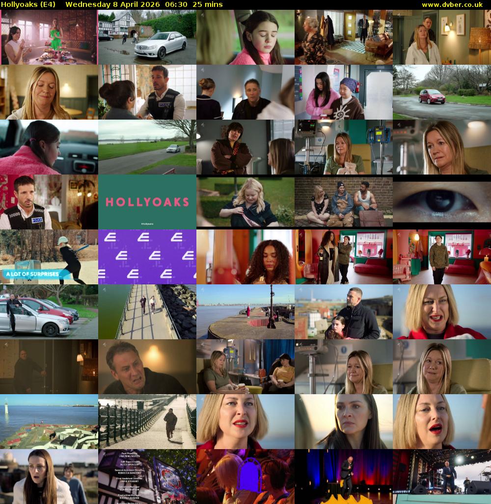 Hollyoaks (E4) Wednesday 8 April 2026 06:30 - 06:55