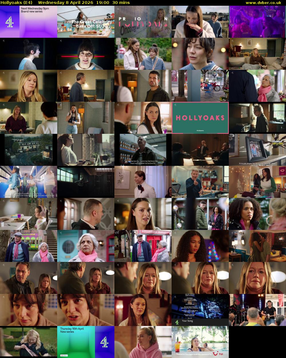 Hollyoaks (E4) Wednesday 8 April 2026 19:00 - 19:30
