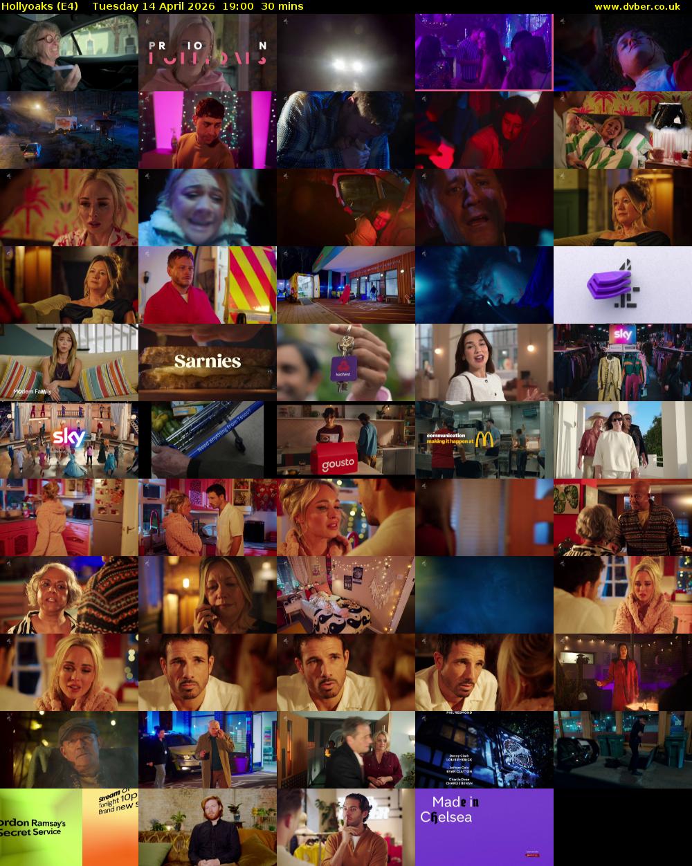 Hollyoaks (E4) Tuesday 14 April 2026 19:00 - 19:30
