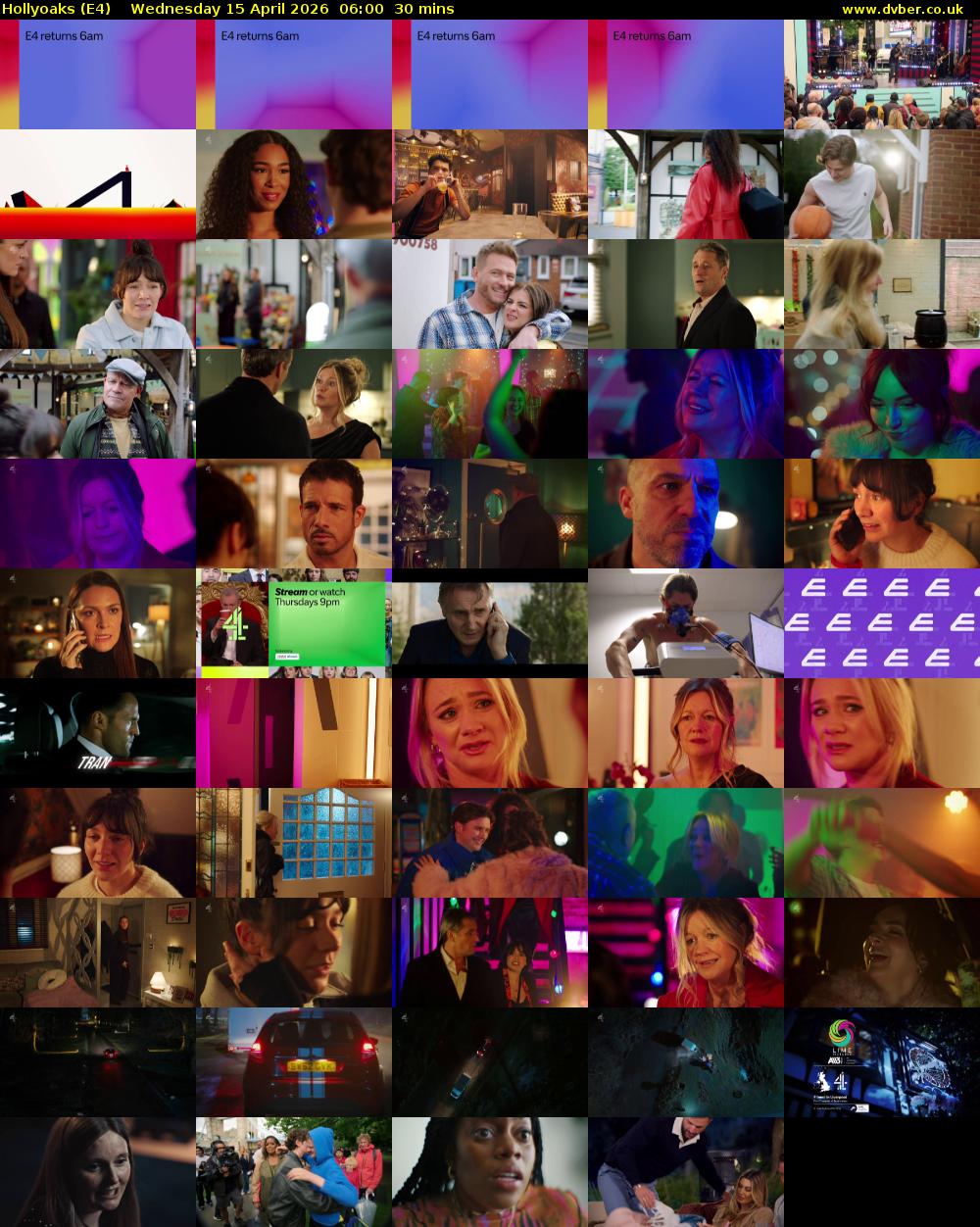 Hollyoaks (E4) Wednesday 15 April 2026 06:00 - 06:30