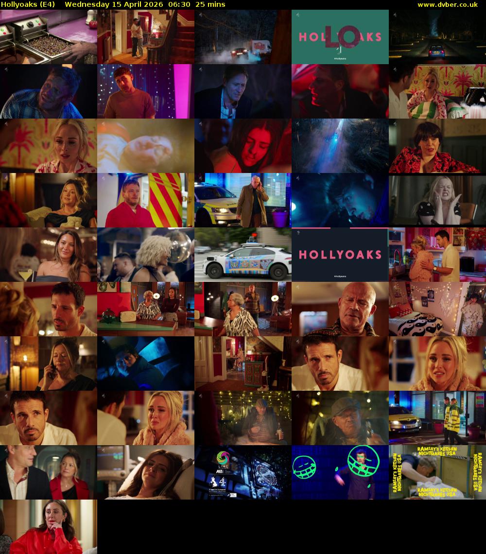 Hollyoaks (E4) Wednesday 15 April 2026 06:30 - 06:55