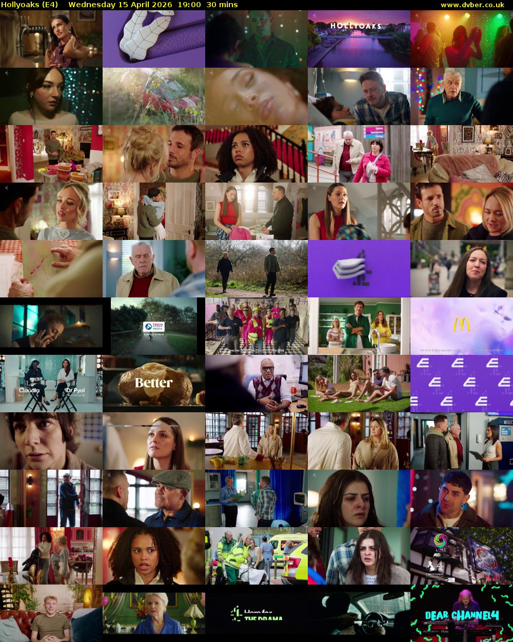 Hollyoaks (E4) Wednesday 15 April 2026 19:00 - 19:30