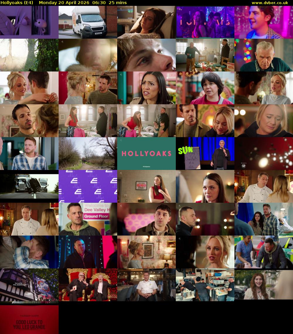 Hollyoaks (E4) Monday 20 April 2026 06:30 - 06:55