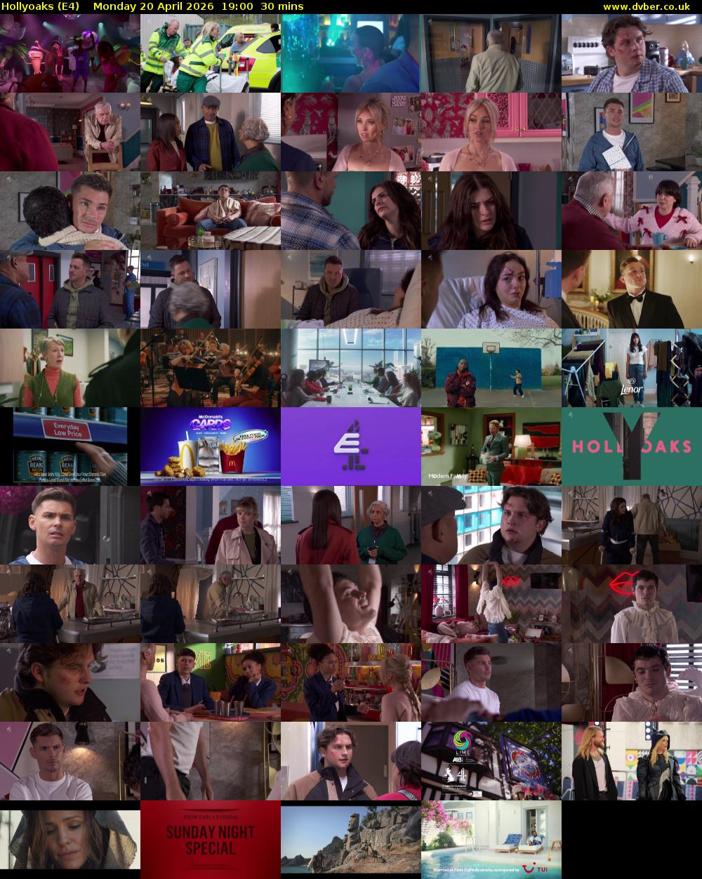 Hollyoaks (E4) Monday 20 April 2026 19:00 - 19:30