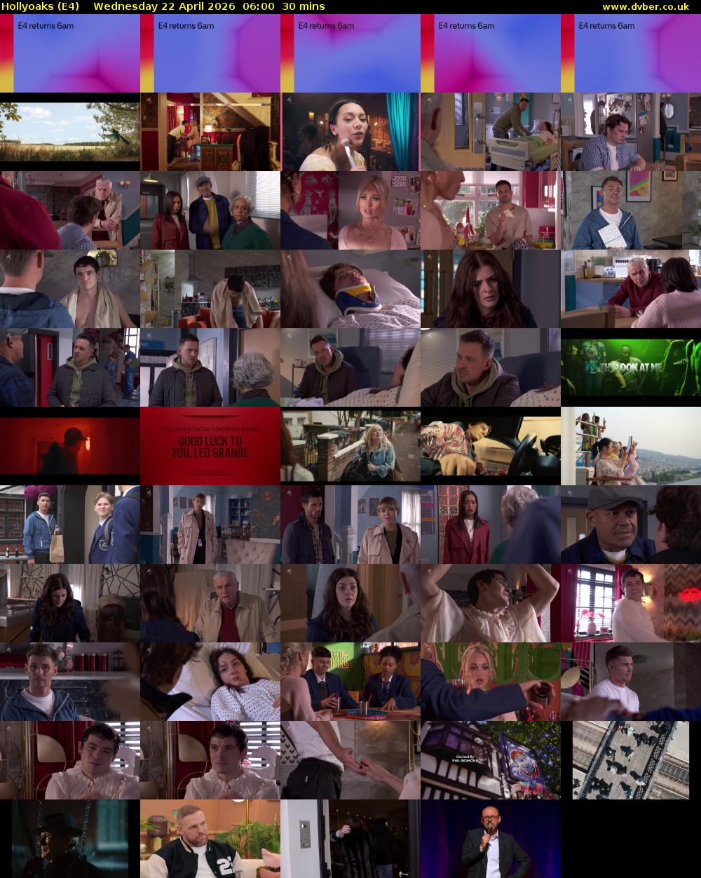 Hollyoaks (E4) Wednesday 22 April 2026 06:00 - 06:30