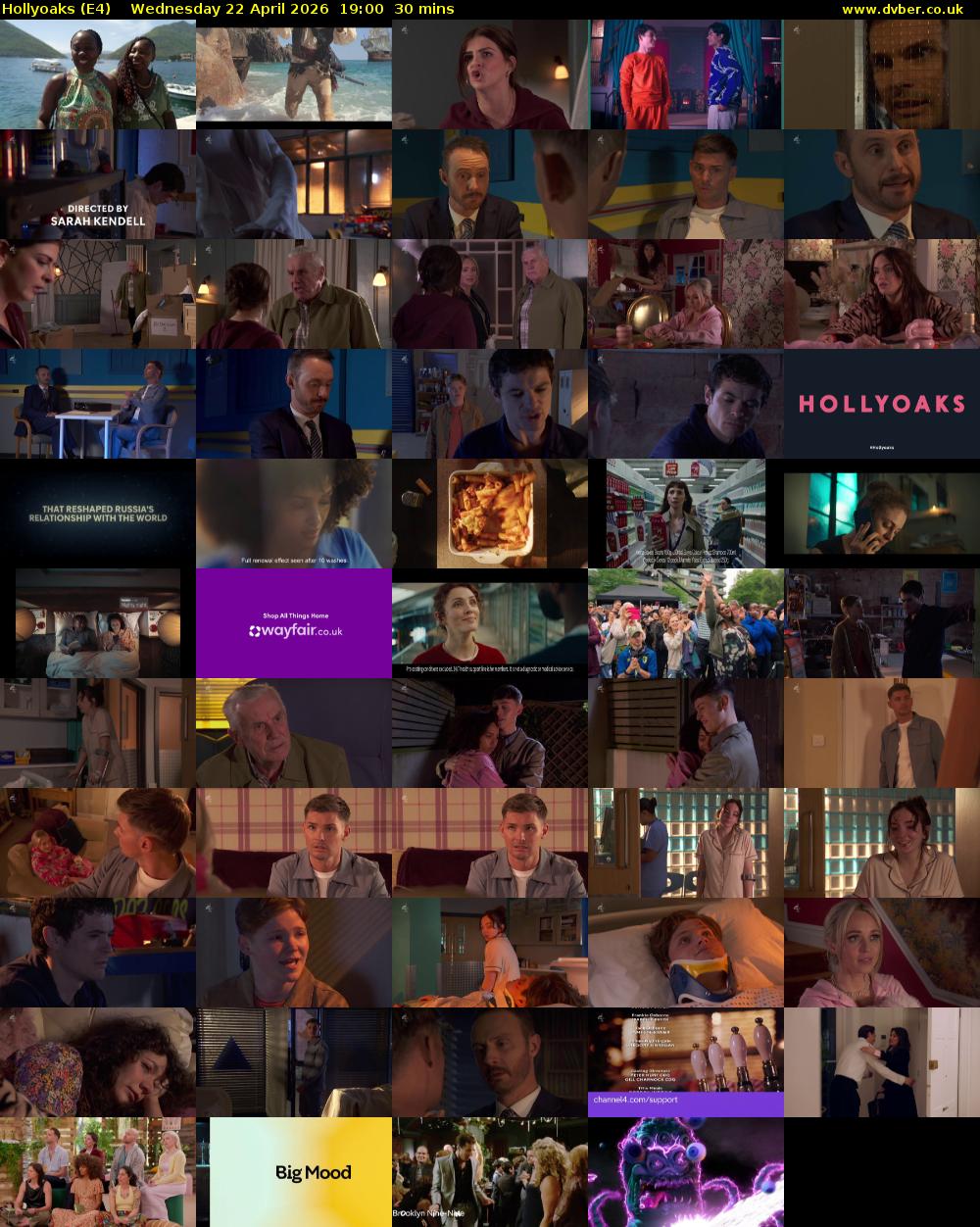 Hollyoaks (E4) Wednesday 22 April 2026 19:00 - 19:30