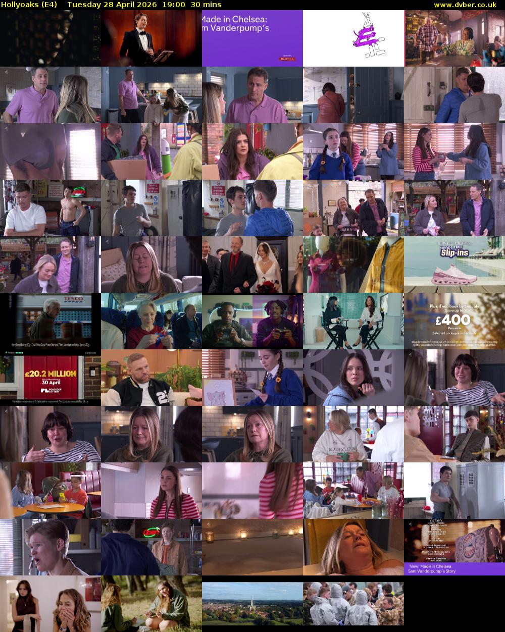 Hollyoaks (E4) Tuesday 28 April 2026 19:00 - 19:30