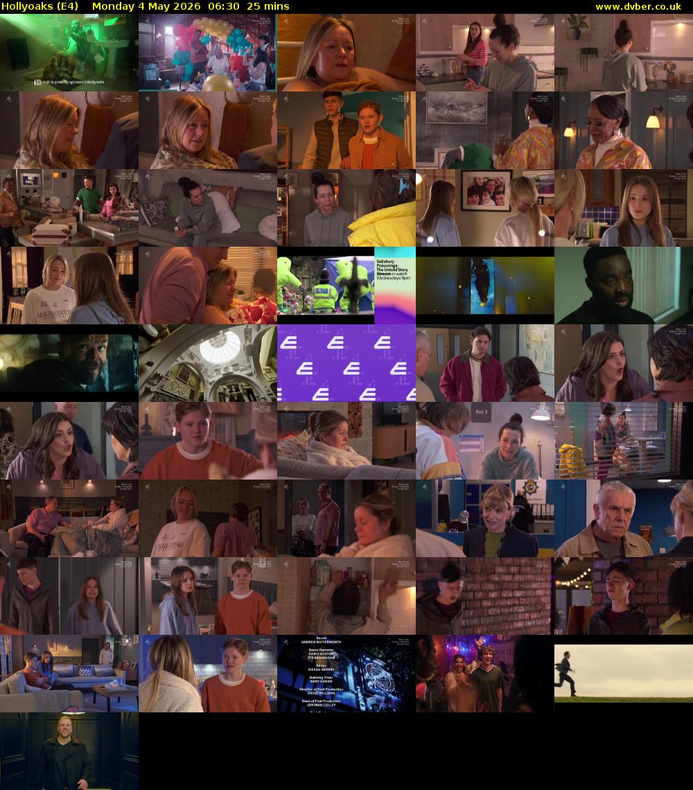Hollyoaks (E4) Monday 4 May 2026 06:30 - 06:55